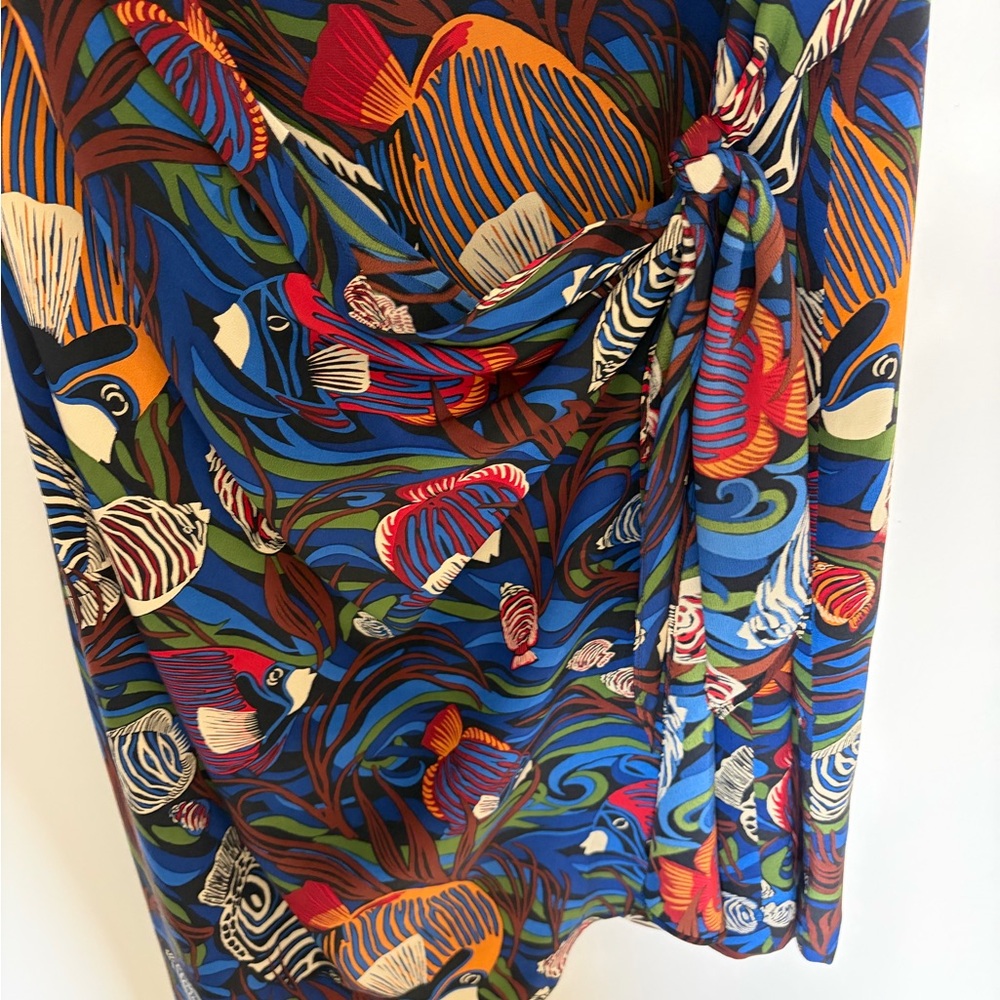 Neiman Marcus Multicolor Abstract Pattern Dress - image 4